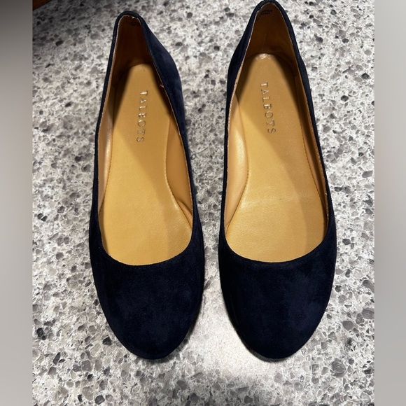 Talbots Women's Navy Suede Ballet Flats Size 6M - Picture 1 of 9